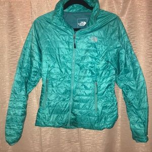 Aqua North Face jacket